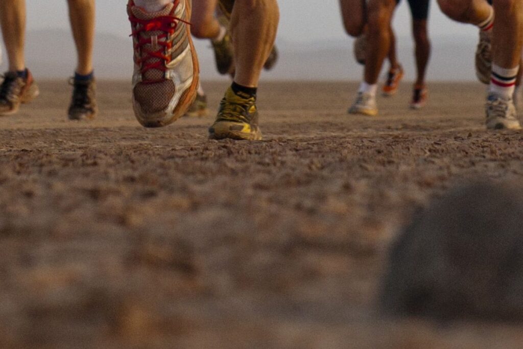 running drill training by the sea